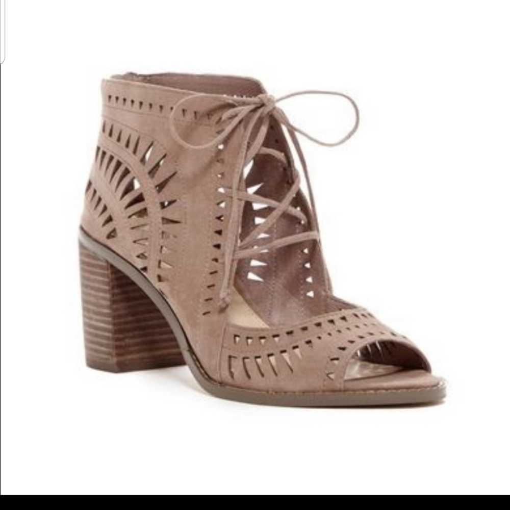 Vince Camuto Tarita laser cut sandal heels
